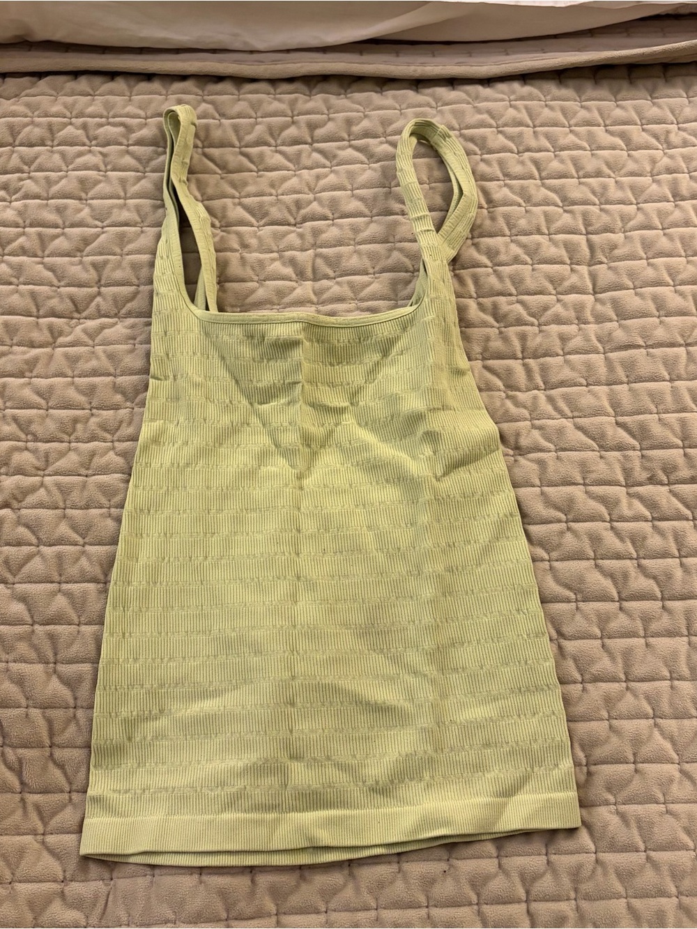Free people Lime Green Knit Tank Top